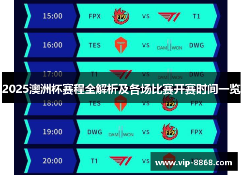 2025澳洲杯赛程全解析及各场比赛开赛时间一览 2025澳洲杯赛程全解析及各场比赛开赛时间一览